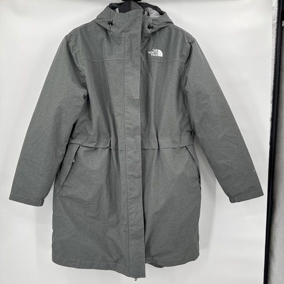 The North Face Women Agua Fria TriClimate Hooded Parka Jacket Grey XXL - Picture 1 of 12